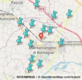 Mappa Via Roncaglia, 47822 Santarcangelo di Romagna RN, Italia (2.14)