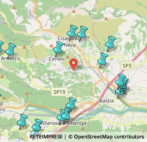Mappa Via Poggio della Croce, 17035 Cisano Sul Neva SV, Italia (3.131)