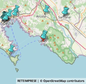 Mappa Via Carpanini, 19032 Lerici SP, Italia (6.796)