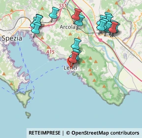 Mappa Via Carpanini, 19032 Lerici SP, Italia (4.518)