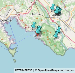 Mappa Via Carpanini, 19032 Lerici SP, Italia (4.01462)