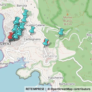 Mappa Via A. Bacigalupi, 19032 Lerici SP, Italia (0.7235)