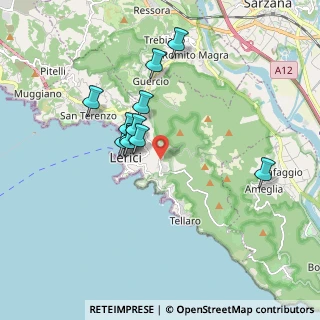 Mappa Via A. Bacigalupi, 19032 Lerici SP, Italia (1.55273)
