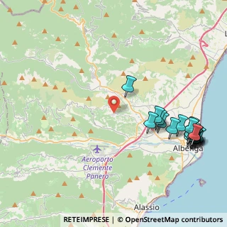 Mappa Via Costarossa, 17035 Cisano sul Neva SV, Italia (5.4535)