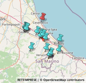 Mappa Via P. Paglierani, 47822 Santarcangelo di Romagna RN, Italia (10.88105)