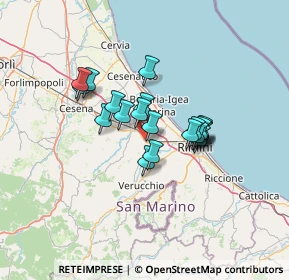 Mappa Via Emilia Est, 47822 Santarcangelo di Romagna RN, Italia (9.8535)