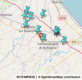 Mappa Via Emilia Est, 47822 Santarcangelo di Romagna RN, Italia (3.37167)