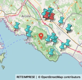 Mappa Localita' Monte Rocchetta, 19032 Lerici SP, Italia (3.9365)