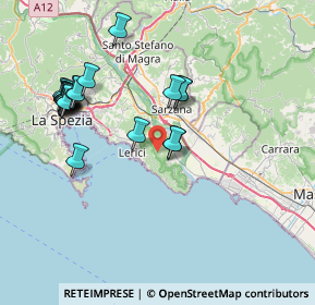 Mappa Localita' Monte Rocchetta, 19032 Lerici SP, Italia (8.1145)