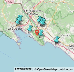 Mappa Localita' Monte Rocchetta, 19032 Lerici SP, Italia (6.54769)