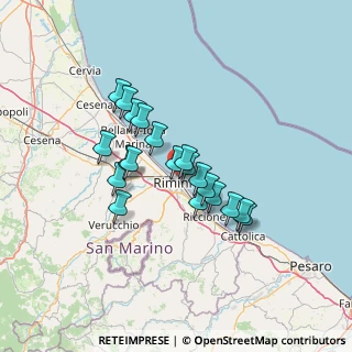 Mappa Viale Antonio Beccadelli, 47921 Rimini RN, Italia (10.7095)