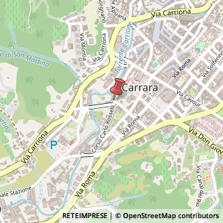 Mappa Via rosselli 3, 54033 Carrara, Massa-Carrara (Toscana)