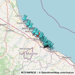 Mappa Viale Ortigara, 47900 Rimini RN, Italia (10.126)