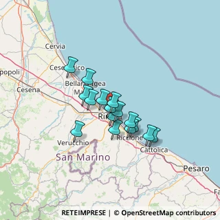 Mappa Viale Ortigara, 47900 Rimini RN, Italia (9.45)