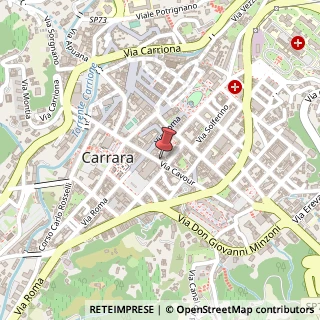 Mappa Via Cavour, 54033 Carrara, Massa-Carrara (Toscana)