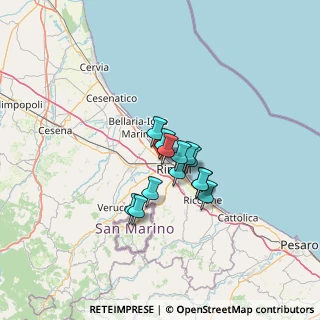 Mappa Via Giulio Pastore, 47922 Rimini RN, Italia (8.35923)