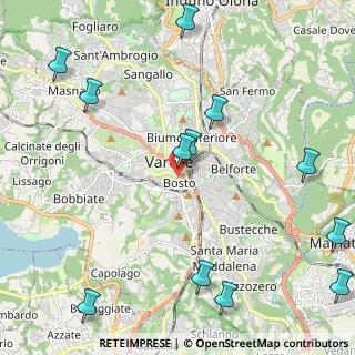 Mappa Via S. Michele Arcangelo, 21100 Varese VA, Italia (2.855)