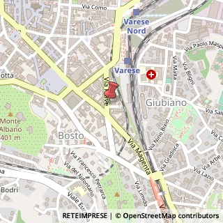 Mappa Via Piave, 15, 21100 Varese, Varese (Lombardia)