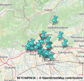 Mappa Via Rosset, 31017 Pieve del Grappa TV, Italia (10.8225)