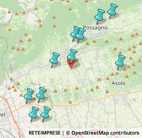 Mappa Via Rosset, 31017 Pieve del Grappa TV, Italia (4.60727)