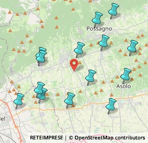 Mappa Via Rosset, 31017 Pieve del Grappa TV, Italia (4.575)
