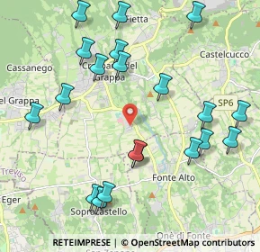 Mappa Via Rosset, 31017 Pieve del Grappa TV, Italia (2.317)