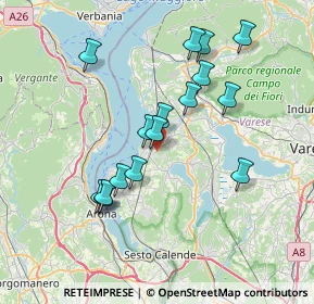 Mappa Via Brugherascia, 21027 Ispra VA, Italia (6.79688)