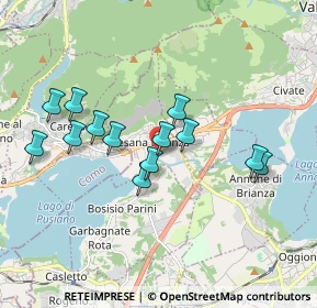 Mappa Via Carlo Porta, 23861 Cesana Brianza LC, Italia (1.63154)