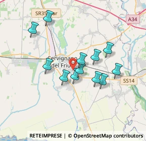 Mappa Via Monsignore Luigi Faidutti, 33052 Cervignano del Friuli UD, Italia (2.99083)