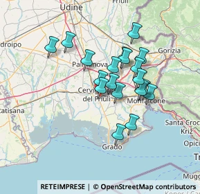 Mappa Via Monsignore Luigi Faidutti, 33052 Cervignano del Friuli UD, Italia (11.01368)