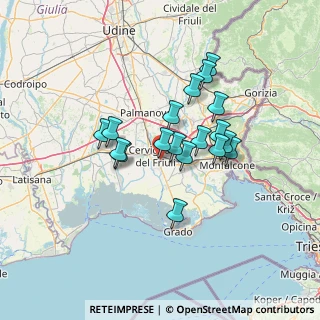 Mappa Via Monsignore Luigi Faidutti, 33052 Cervignano del Friuli UD, Italia (10.76111)