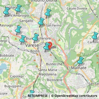 Mappa Via Prealpi, 21100 Varese VA, Italia (2.95364)