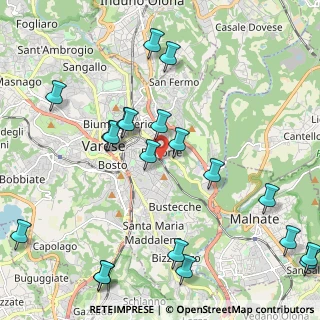 Mappa Via Prealpi, 21100 Varese VA, Italia (2.6095)