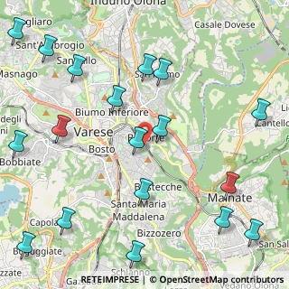 Mappa Via Prealpi, 21100 Varese VA, Italia (2.88111)