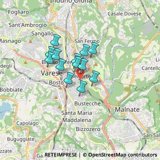 Mappa Via Prealpi, 21100 Varese VA, Italia (1.15846)