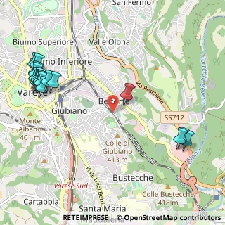 Mappa Via Prealpi, 21100 Varese VA, Italia (1.43278)
