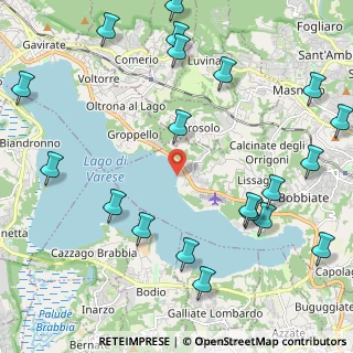 Mappa Via al Lago, 21100 Varese VA, Italia (2.8105)