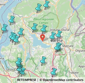 Mappa Via al Lago, 21100 Varese VA, Italia (9.872)