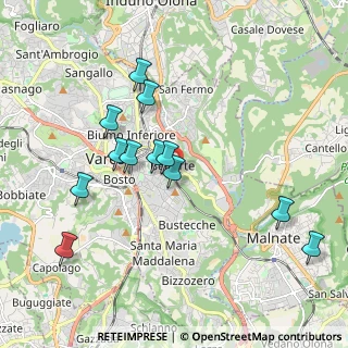 Mappa Via del Lazzaretto, 21100 Varese VA, Italia (1.88833)