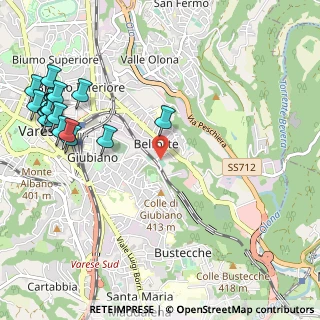 Mappa Via del Lazzaretto, 21100 Varese VA, Italia (1.44611)
