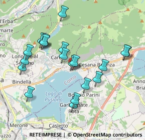 Mappa Piazza Parini, 22030 Pusiano CO, Italia (1.8765)