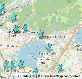 Mappa Piazza Parini, 22030 Pusiano CO, Italia (3.10857)