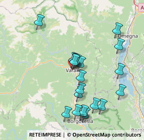 Mappa Via Geniani, 13019 Varallo VC, Italia (7.5235)