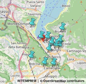 Mappa Via Alfredo Oriani, 22062 Cantù CO, Italia (1.38667)