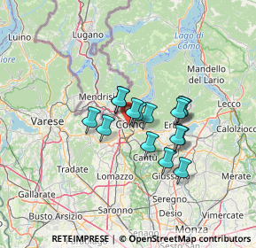 Mappa Via Alfredo Oriani, 22062 Cantù CO, Italia (9.10867)