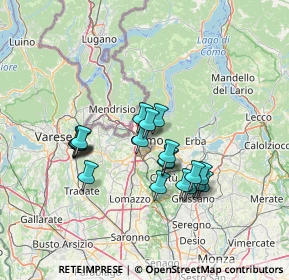 Mappa Via Alfredo Oriani, 22062 Cantù CO, Italia (11.795)