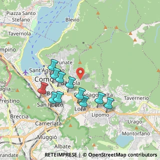 Mappa Via per Civiglio, 22100 Tavernerio CO, Italia (1.69364)