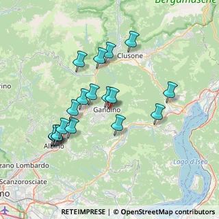 Mappa Via Opifici, 24024 Gandino BG, Italia (6.97278)