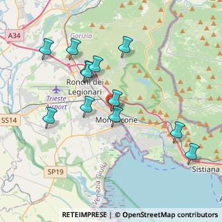 Mappa Via Giuseppe Mazzini, 34074 Monfalcone GO, Italia (3.8225)