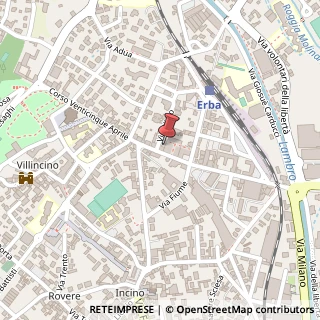 Mappa Via Plinio, 4, 22036 Erba, Como (Lombardia)